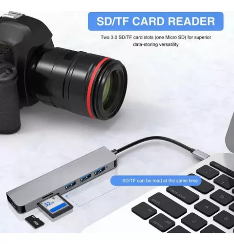 Hub Adaptador Usb Tipo C 4k Hdmi Usb 3.0 Para Laptop